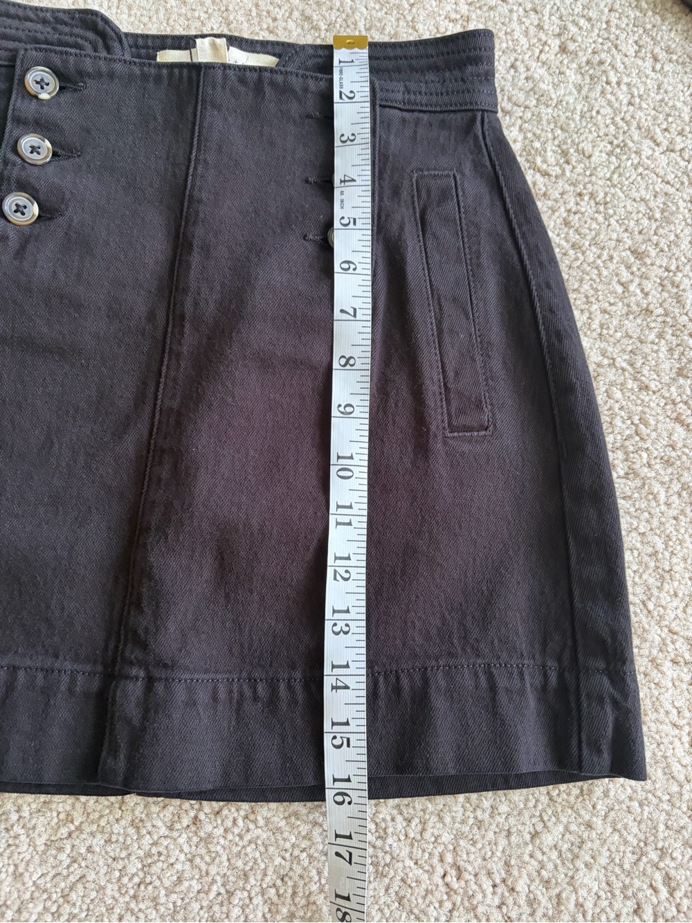 Seventy + Mochi 26 Anthropologie Black Sailor Button Mini pockets Skirt sz 4 NWT - Picture 12 of 13